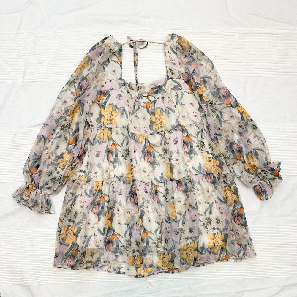 Aakaa Boho Floral Print Women's Mini Dress - Picture 11 of 13
